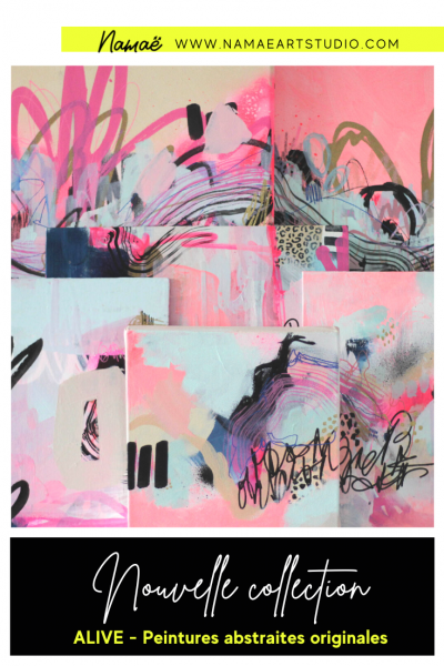 Alive peintures abstraites coloree lyon moderne